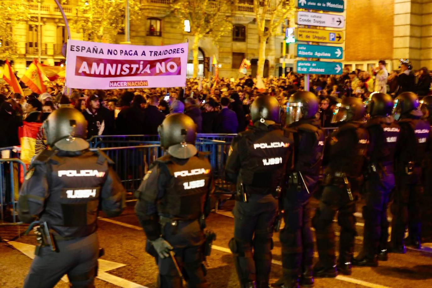 Manifestación contra la amnistía en Ferraz, cortes en Gran Vía, y protestas en el resto de sedes del PSOE hoy, en directo: última hora en Madrid y el resto de España