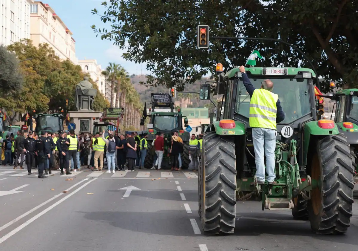 Directo | Así van las protestas de los agricultores en Málaga