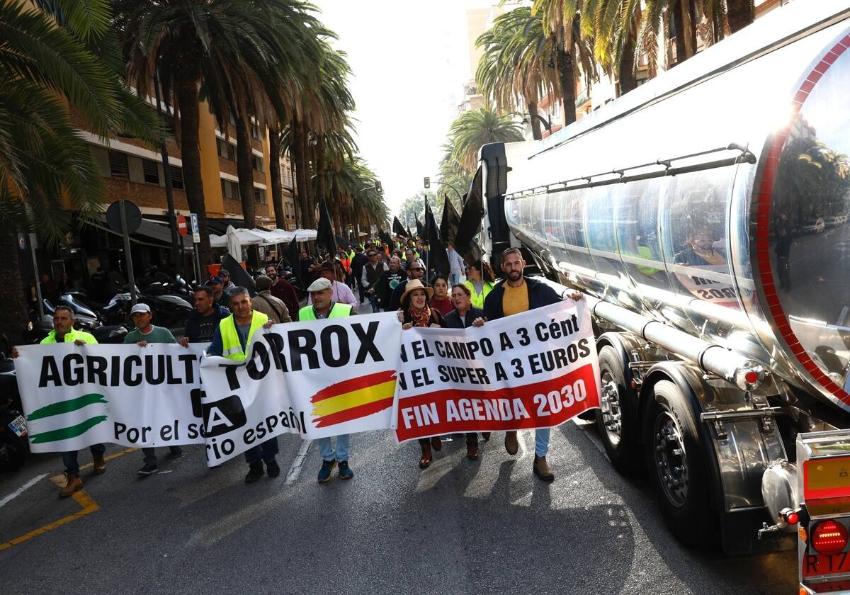 Directo | Así van las protestas de los agricultores en Málaga
