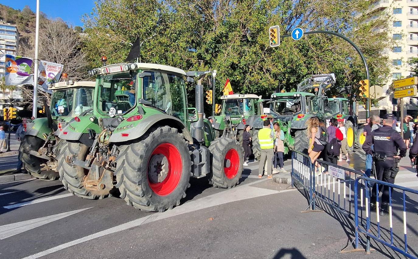 Directo | Así van las protestas de los agricultores en Málaga
