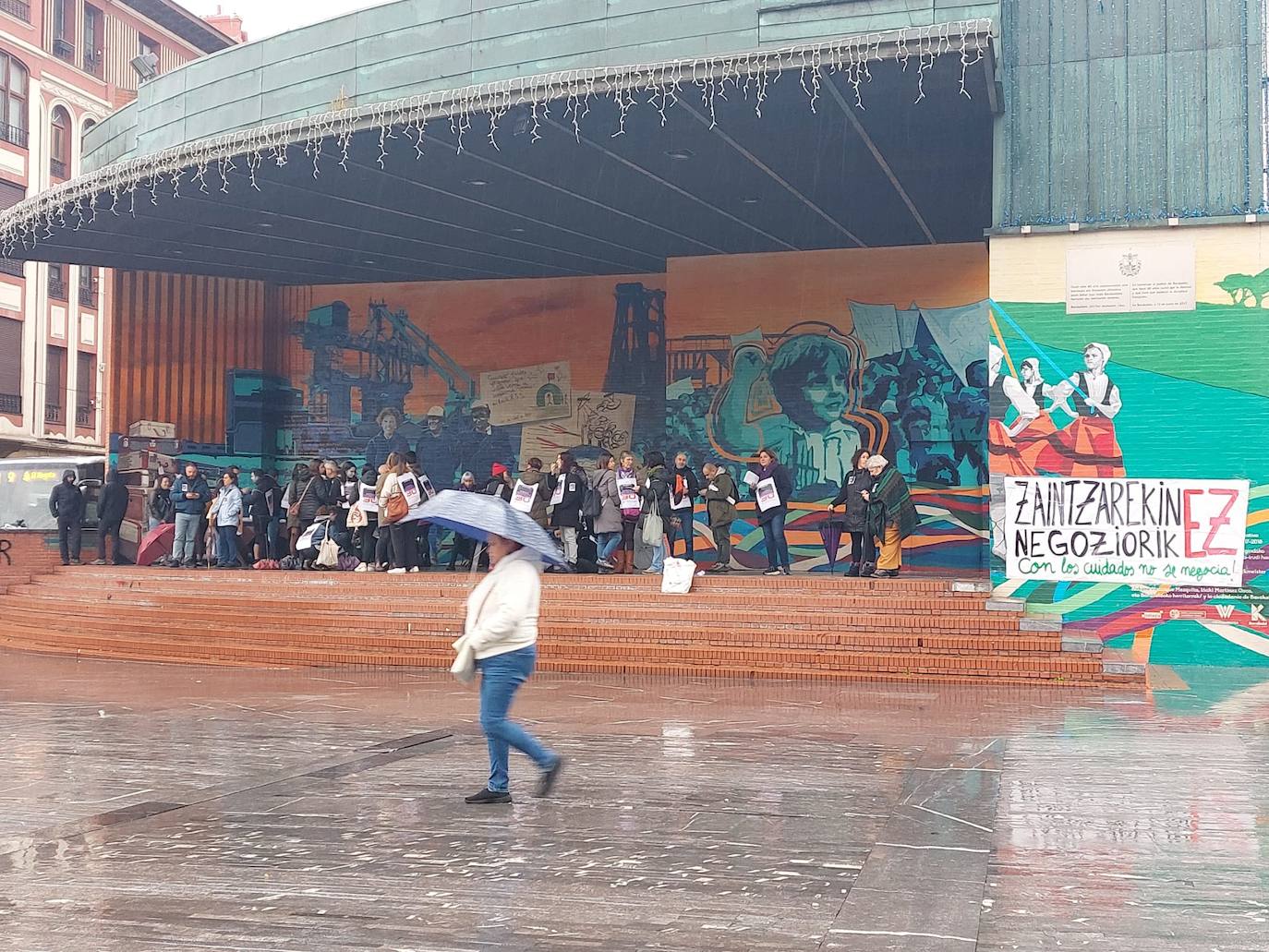 Huelga feminista: sigue en directo el estado del tráfico por los cortes en los accesos a Bilbao