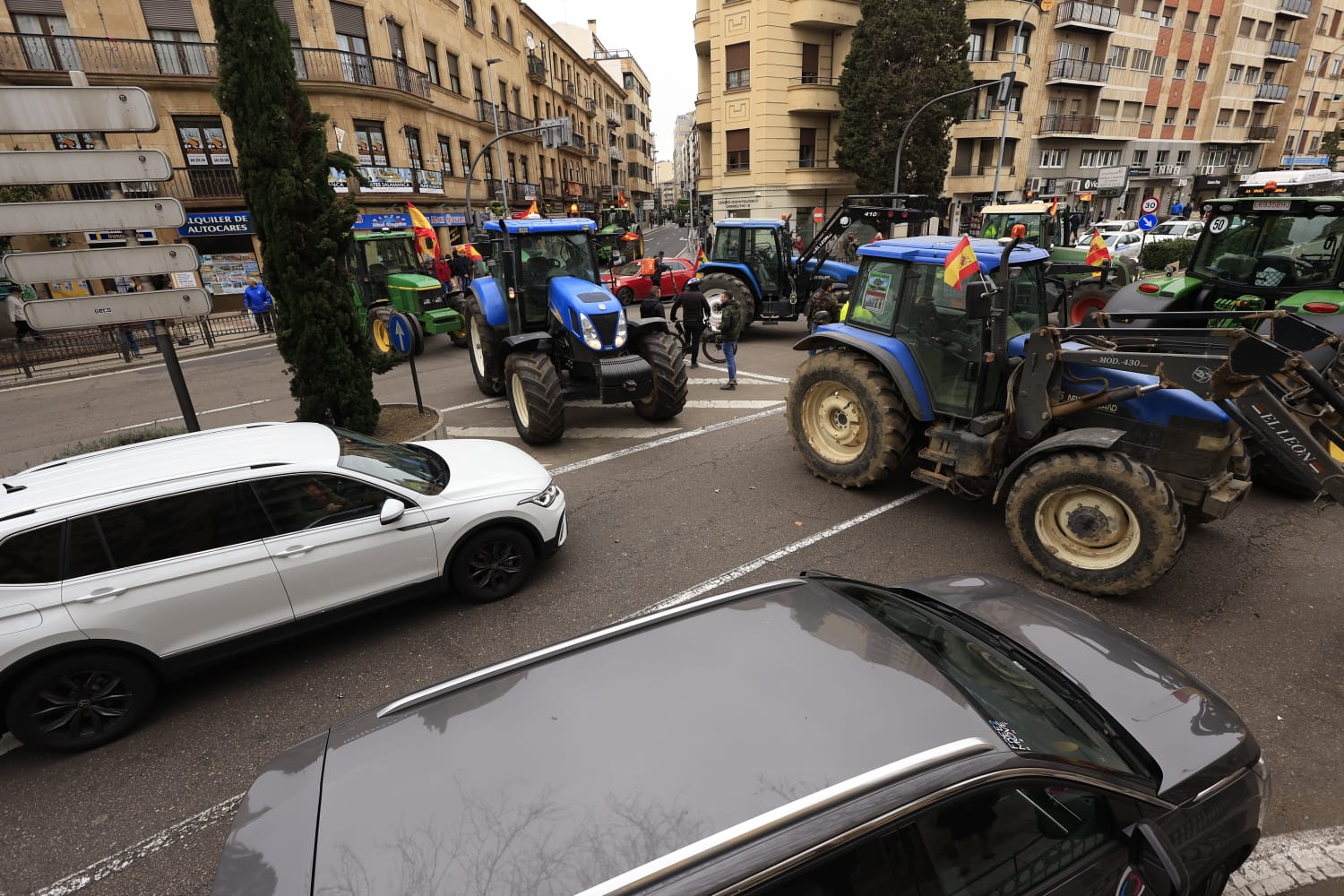 La tractorada de Salamanca este jueves, minuto a minuto