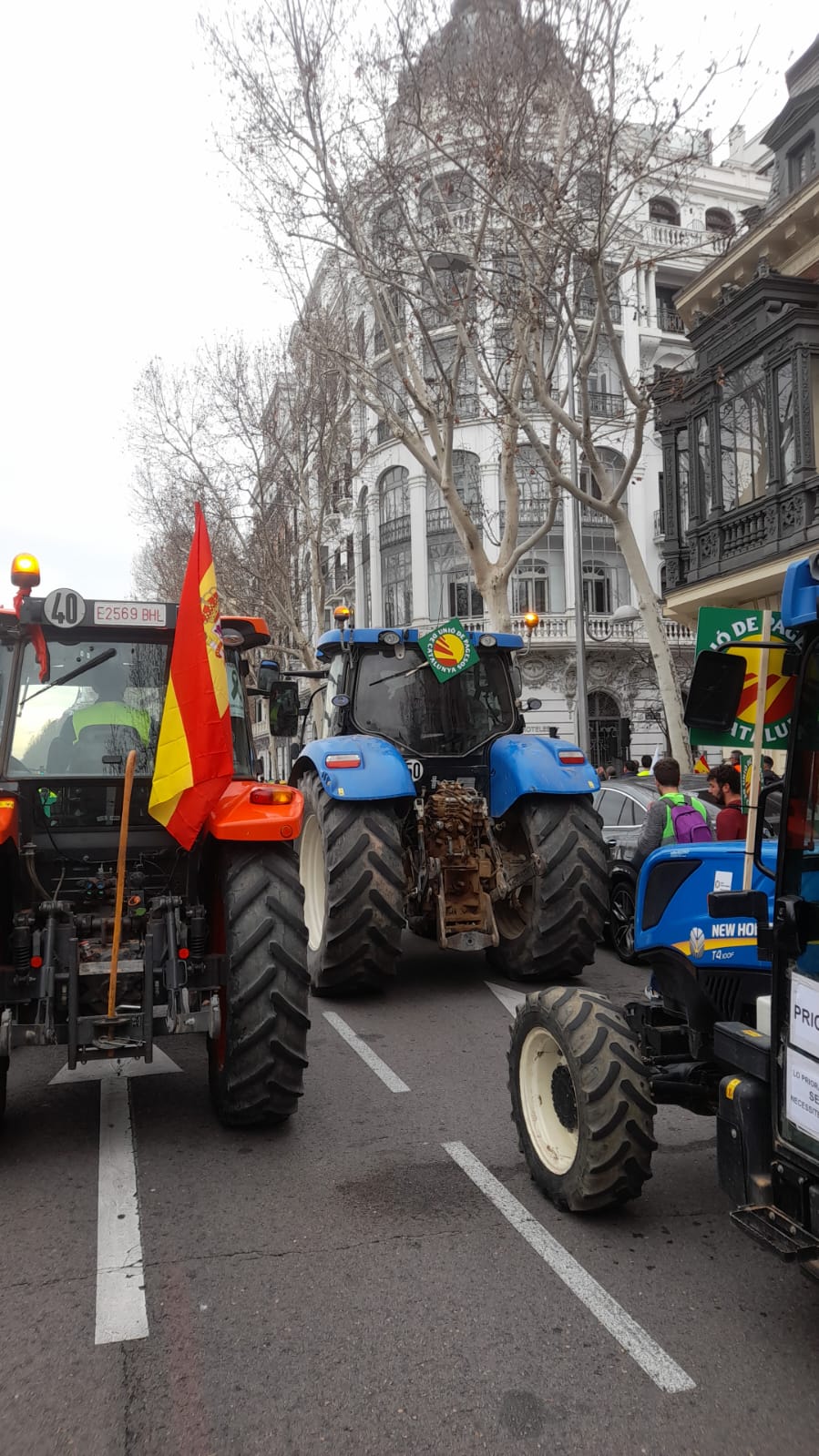 Sigue en directo y desde dentro la tractorada en Madrid