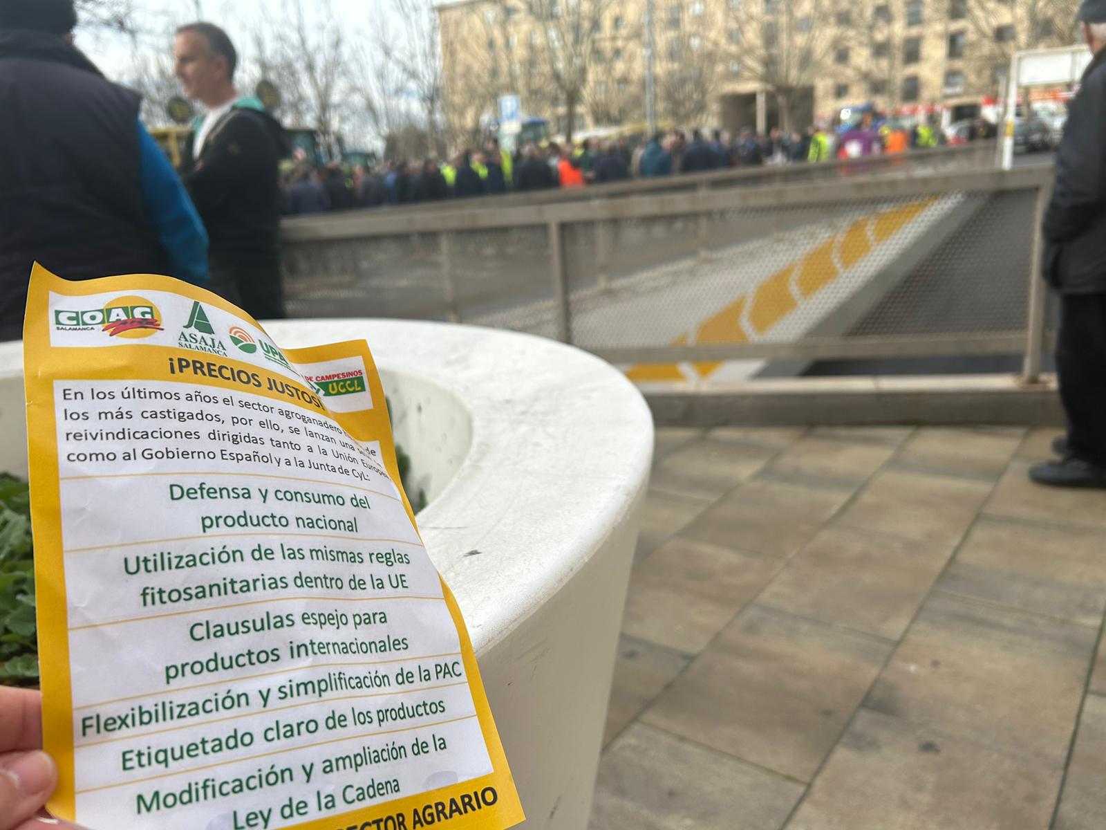 Así te hemos contado en directo las protestas agrarias de hoy miércoles en Salamanca