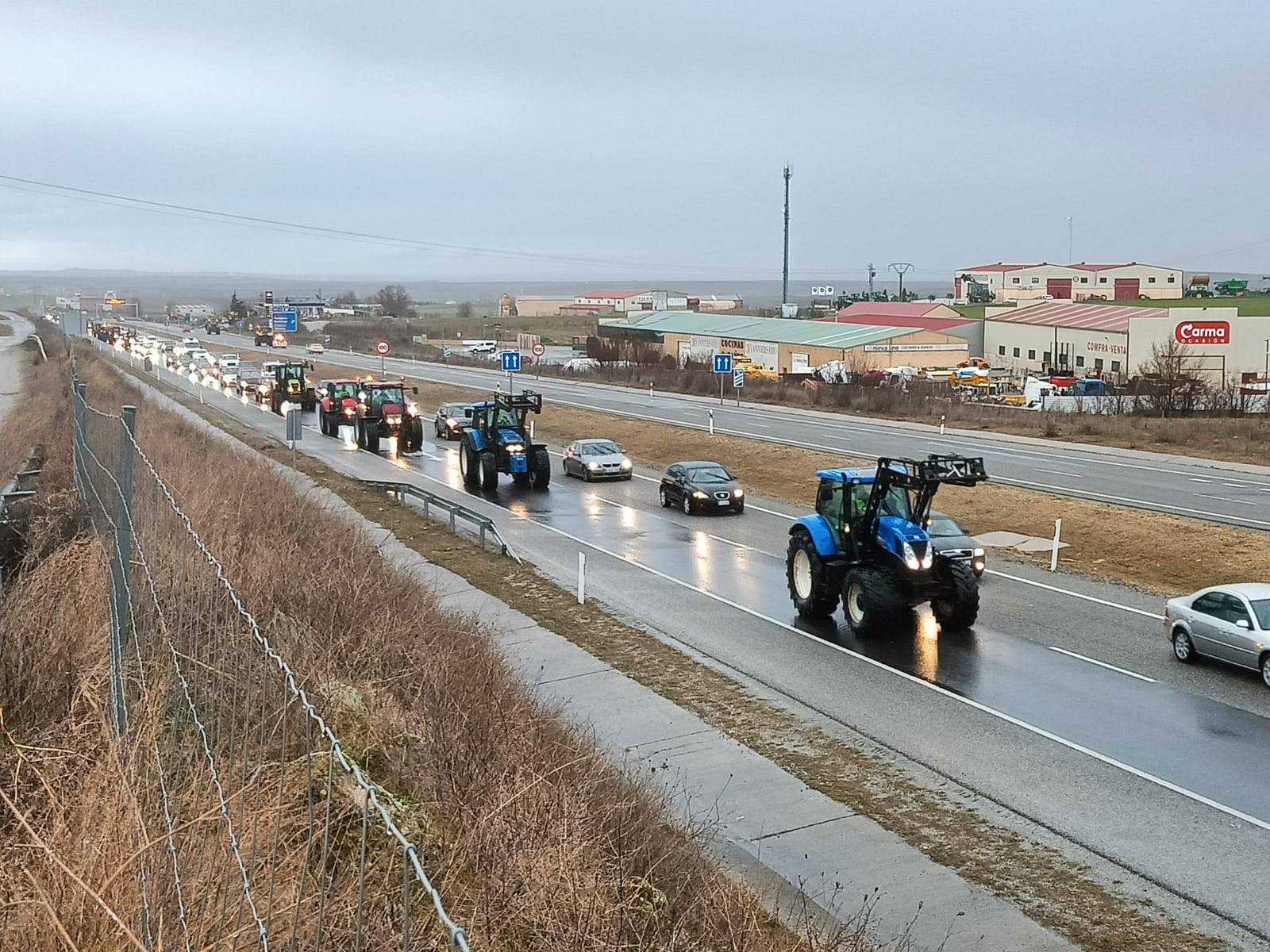 Así ha sido el viernes de tractoradas en la provincia de Segovia